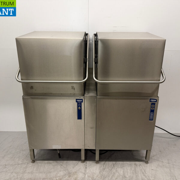 Rhima WD-7 Durchschubwaschanlage aus Edelstahl mit Frontwaschanlage und Geschirrspüler 400V Horeca