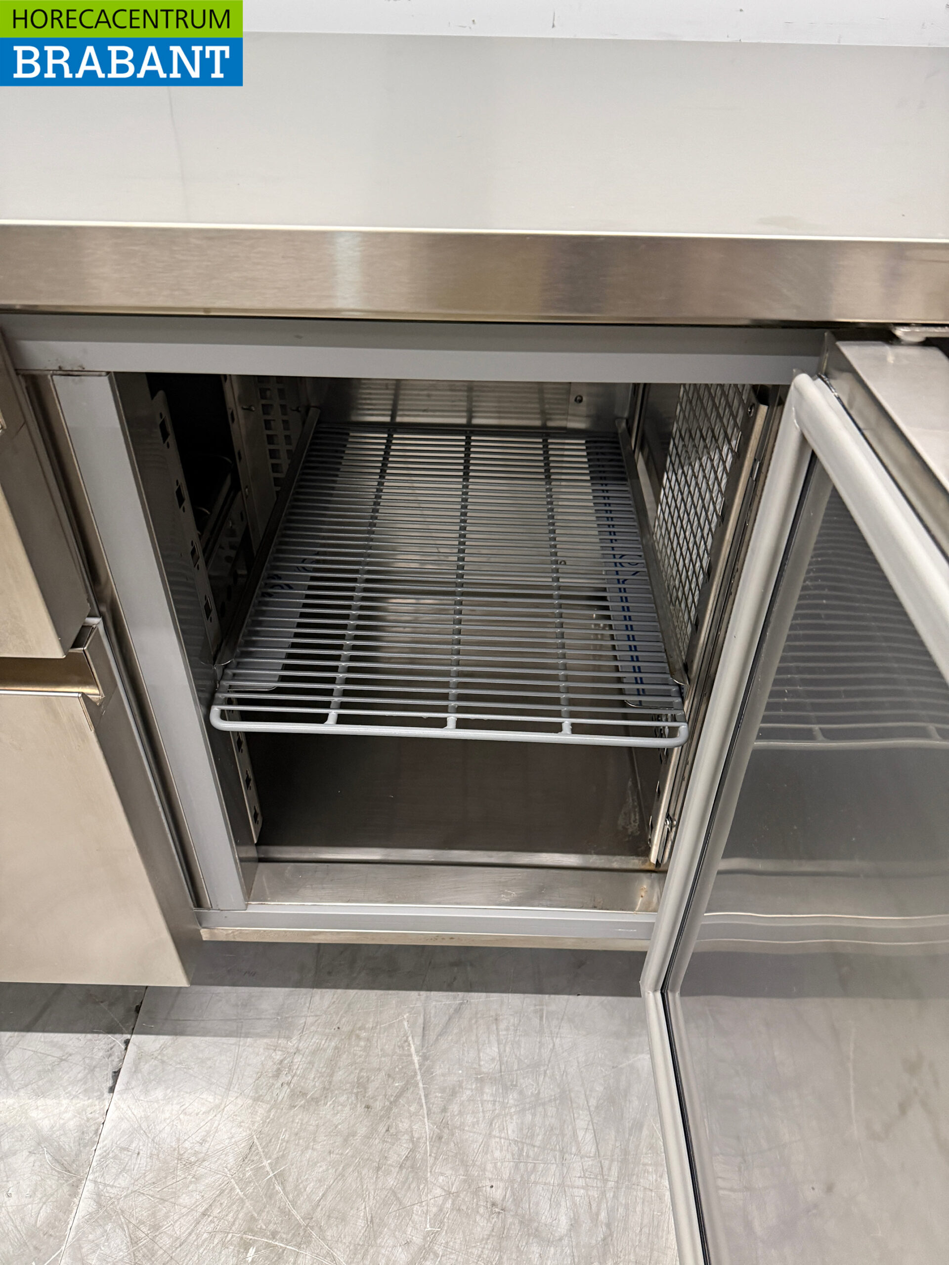 Marecos Edelstahl gekühlte Werkbank 4 Schubladen und 1 Tür 200 cm 230V Horeca – Bild 5