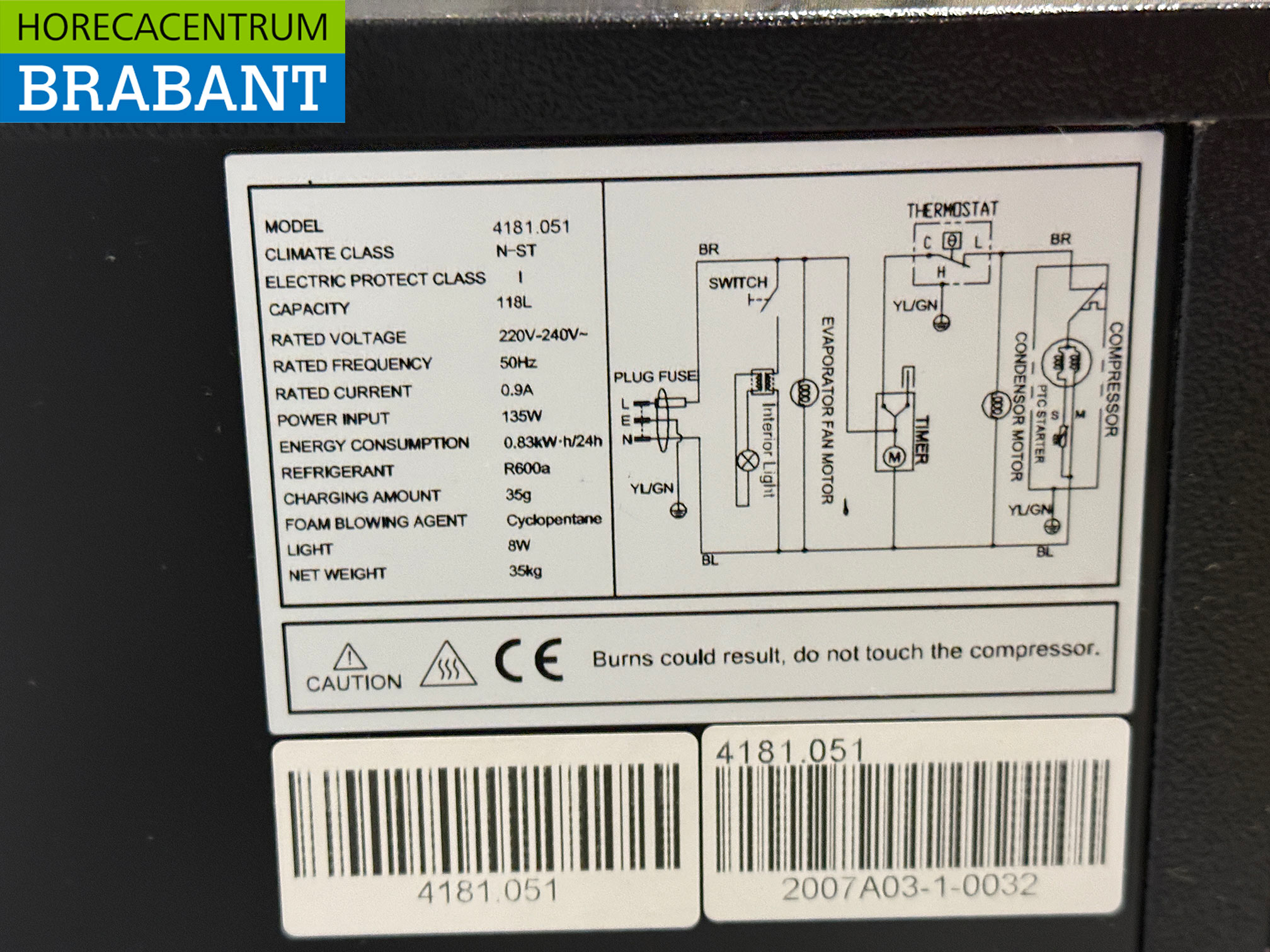 Maxxfrost Glastür 1 Tür 50 cm 230V Horeca – Bild 5