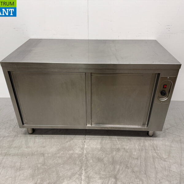 Edelstahl Wärmeschrank 2 Schiebetüren 140 x 70 x 81 cm 230V Horeca