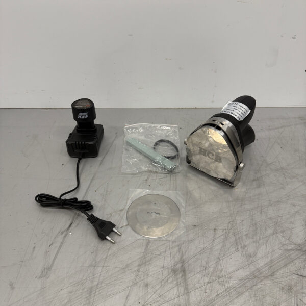 Drahtloses Dönermesser aus Edelstahl Kebabschneider Cap. 60 kg/Tag 1 Batterie Horeca