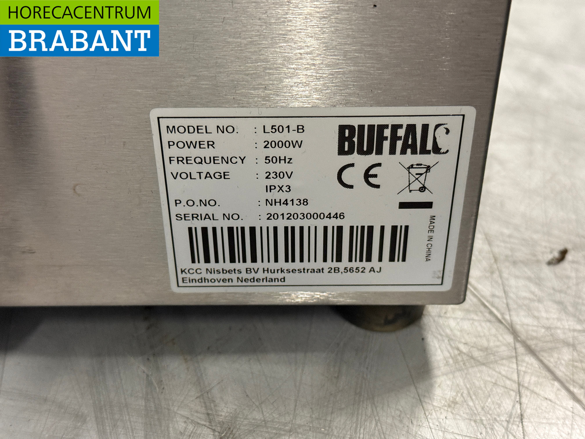 Buffalo Panini-Grill aus Edelstahl 230V Horeca – Bild 6