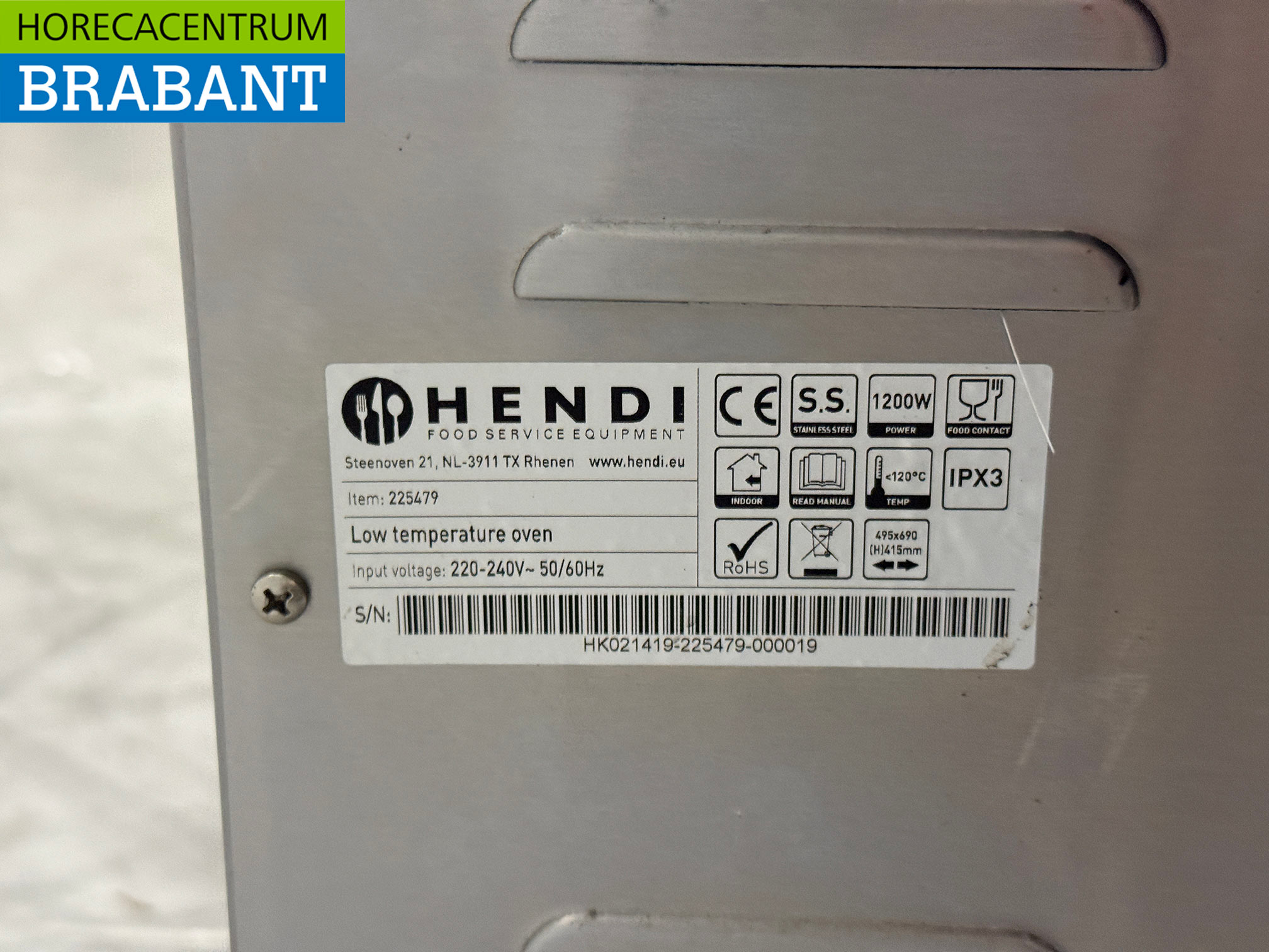 Edelstahl Hendi Niedrigtemperaturofen 3 x 1/1 GN 230V Horeca – Bild 6