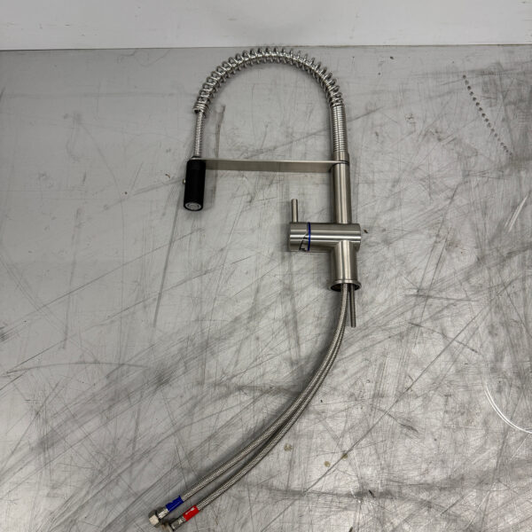 Echtermann Vorspülbrause aus Edelstahl Spülventil mit Einhebelmischer Horeca