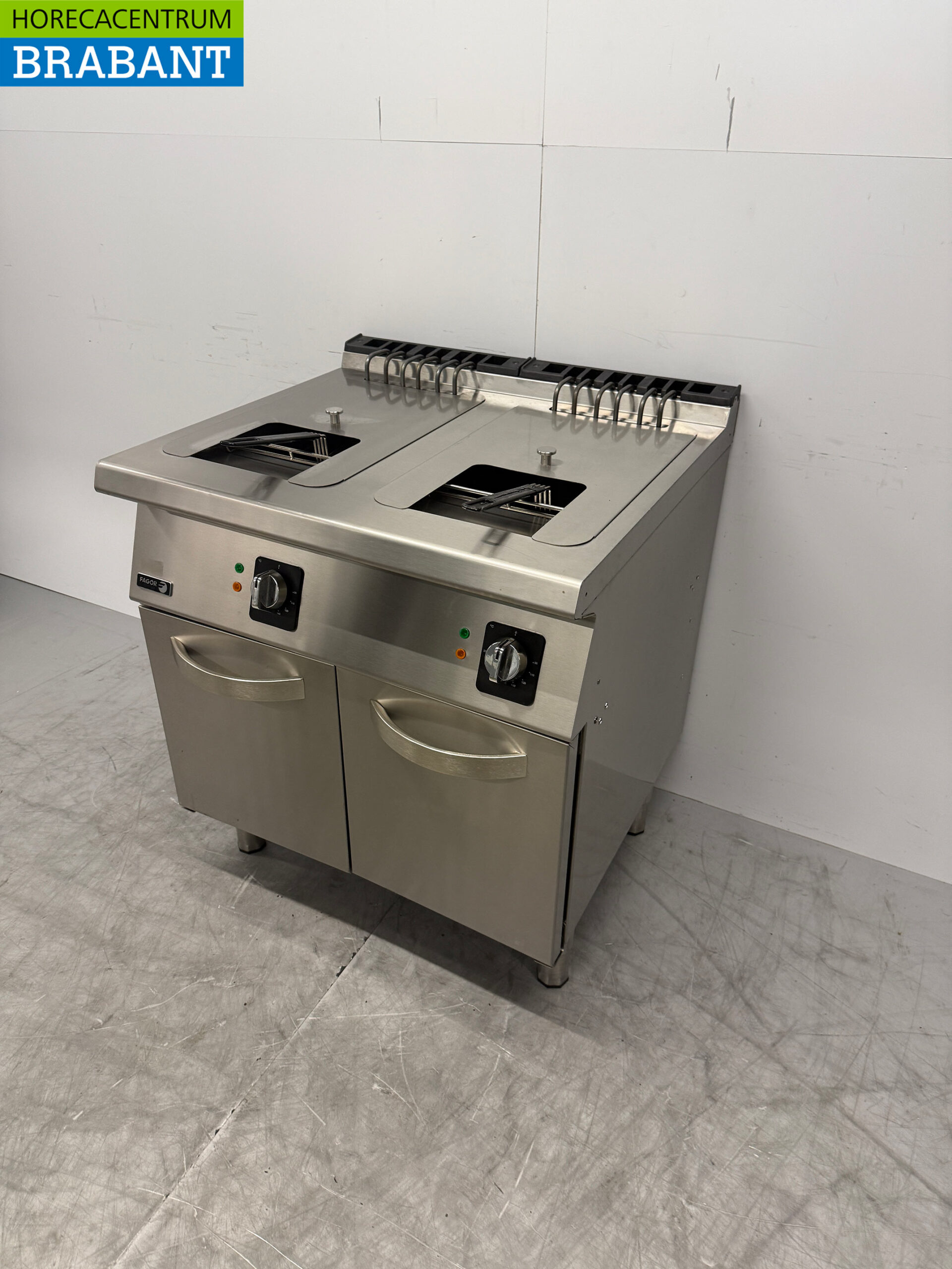 Fagor Doppelfritteuse aus Edelstahl 2 x 15 Liter 2 x 400V Horeca – Bild 2