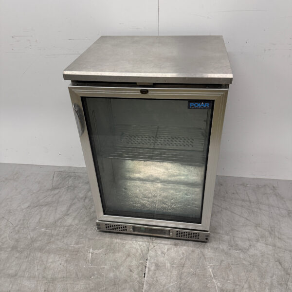 Polar Glastürkühlschrank aus Edelstahl 200 Liter 230V Catering