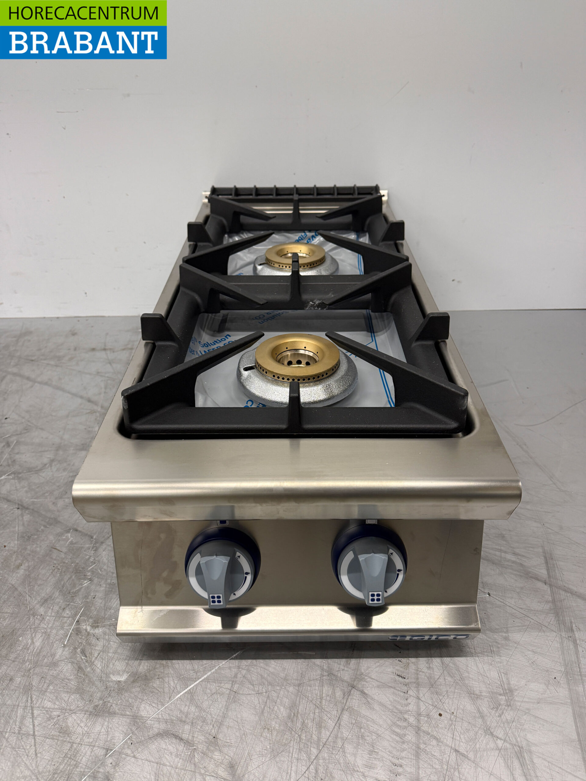 Gico Edelstahl 2 Brenner Herd 40 cm 900 Linie Horeca