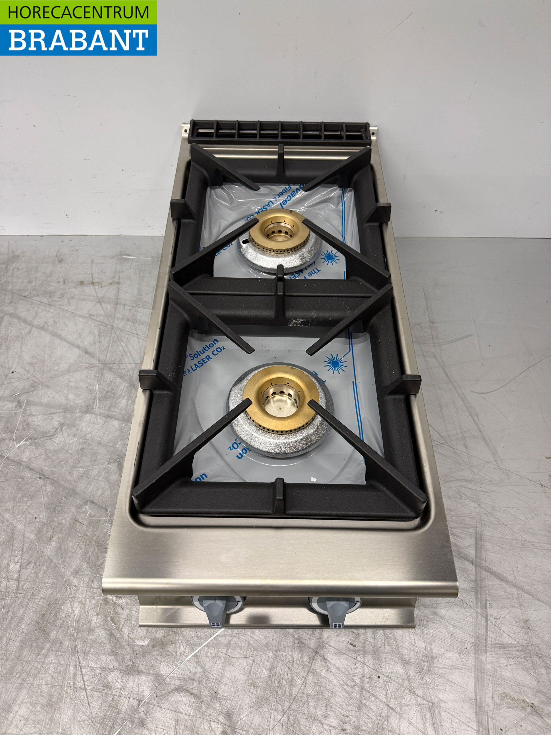 Gico Edelstahl 2 Brenner Herd 40 cm 900 Linie Horeca – Bild 2