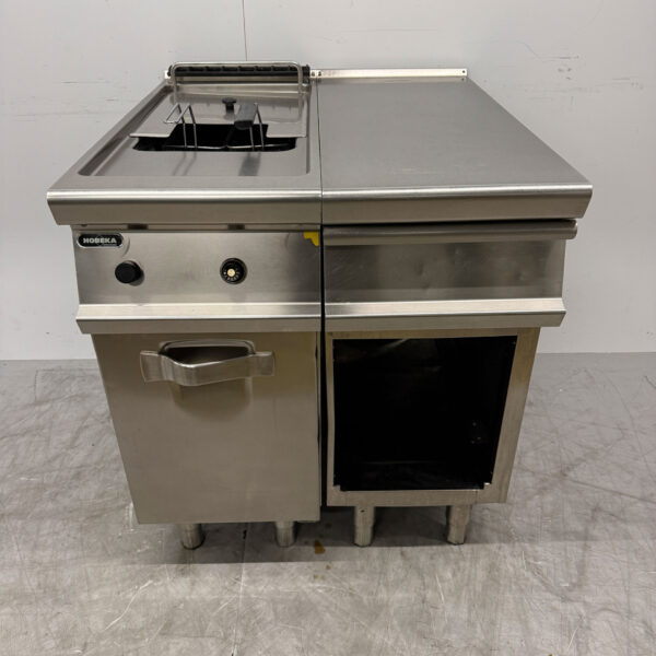 Edelstahl Olis Friteuse 17 Liter GAS 80 cm Horeca