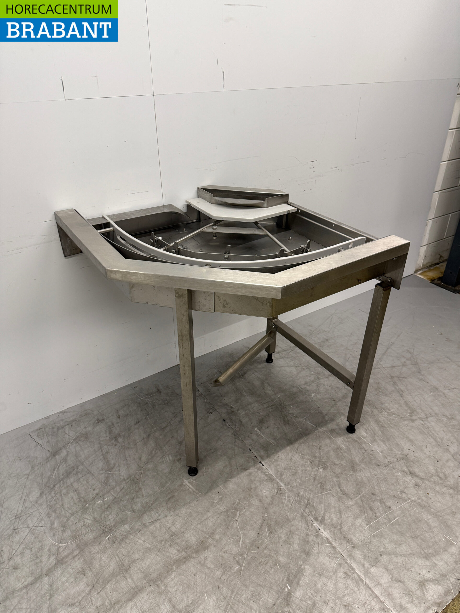 Edelstahl Abtropftisch für Geschirrspülmaschine 92,5 x 90 x 91,5 cm Horeca – Bild 3