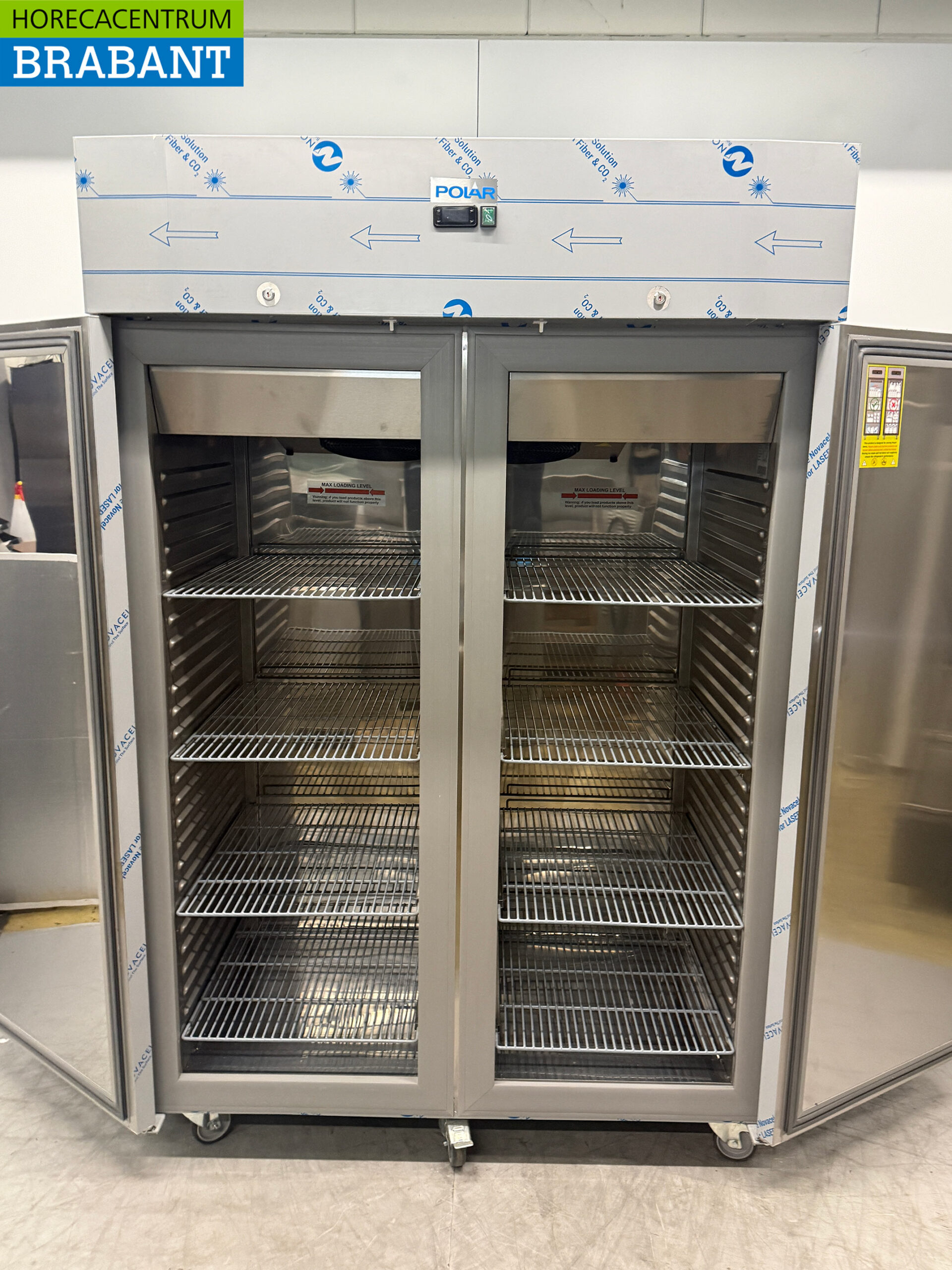 Polar Mobile Doppeltür-Gefrierschrank aus Edelstahl 1400 Liter 230V Horeca – Bild 4