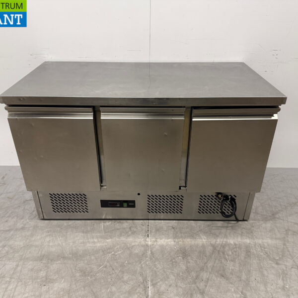 Edelstahl Maxxfrost Gekühlte Werkbank 3 Türen 137 cm 230V Horeca