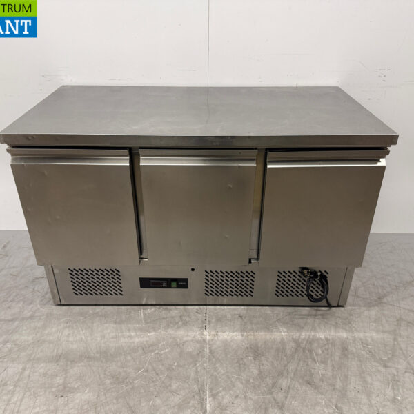 Edelstahl Maxxfrost Gekühlte Werkbank 3 Türen 137 cm 230V Horeca