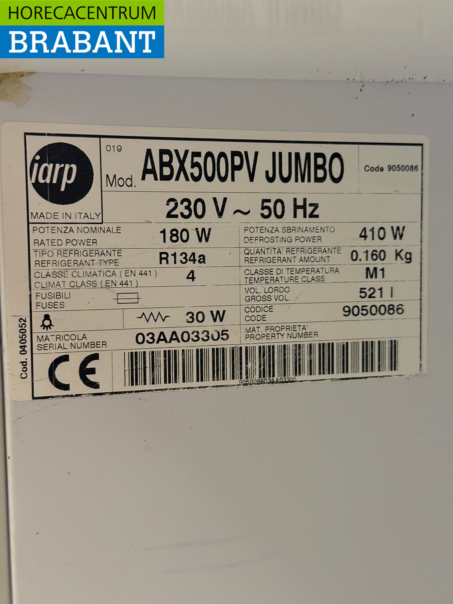 Edelstahl Jumbo-Kühlschrank 521 Liter 230V Horeca – Bild 5