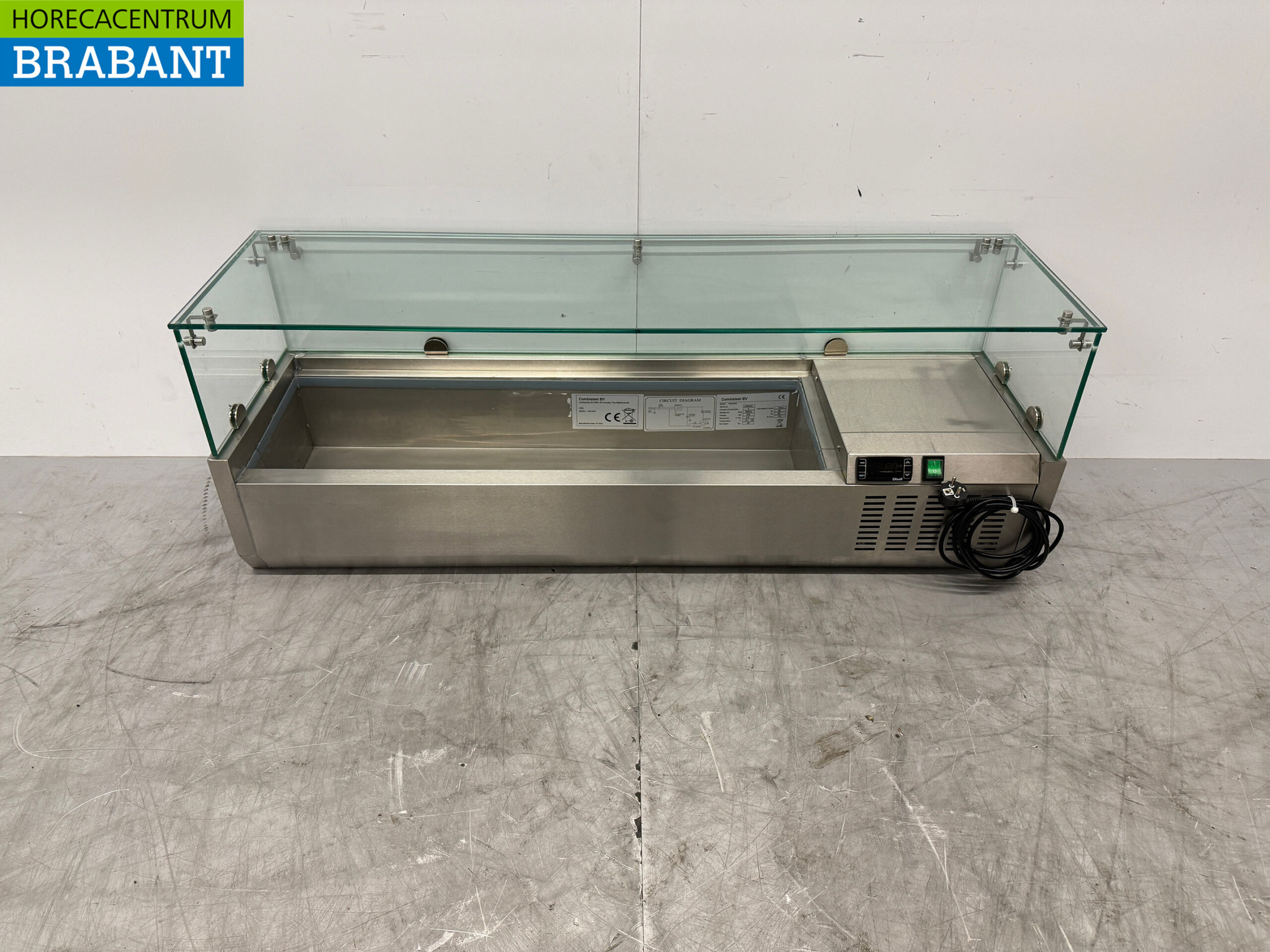 Combisteel Saladiere aus Edelstahl 5 x 1/4 GN 120 cm 230V Horeca