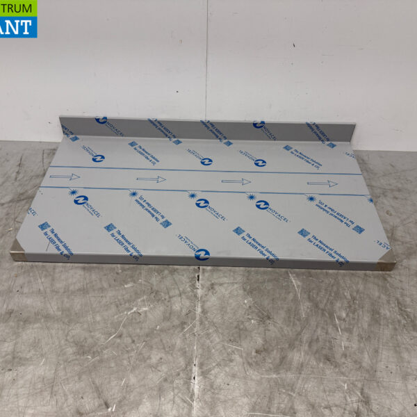 Arbeitsplatte aus Edelstahl mit erhöhtem Rand 134 x 70 cm Horeca