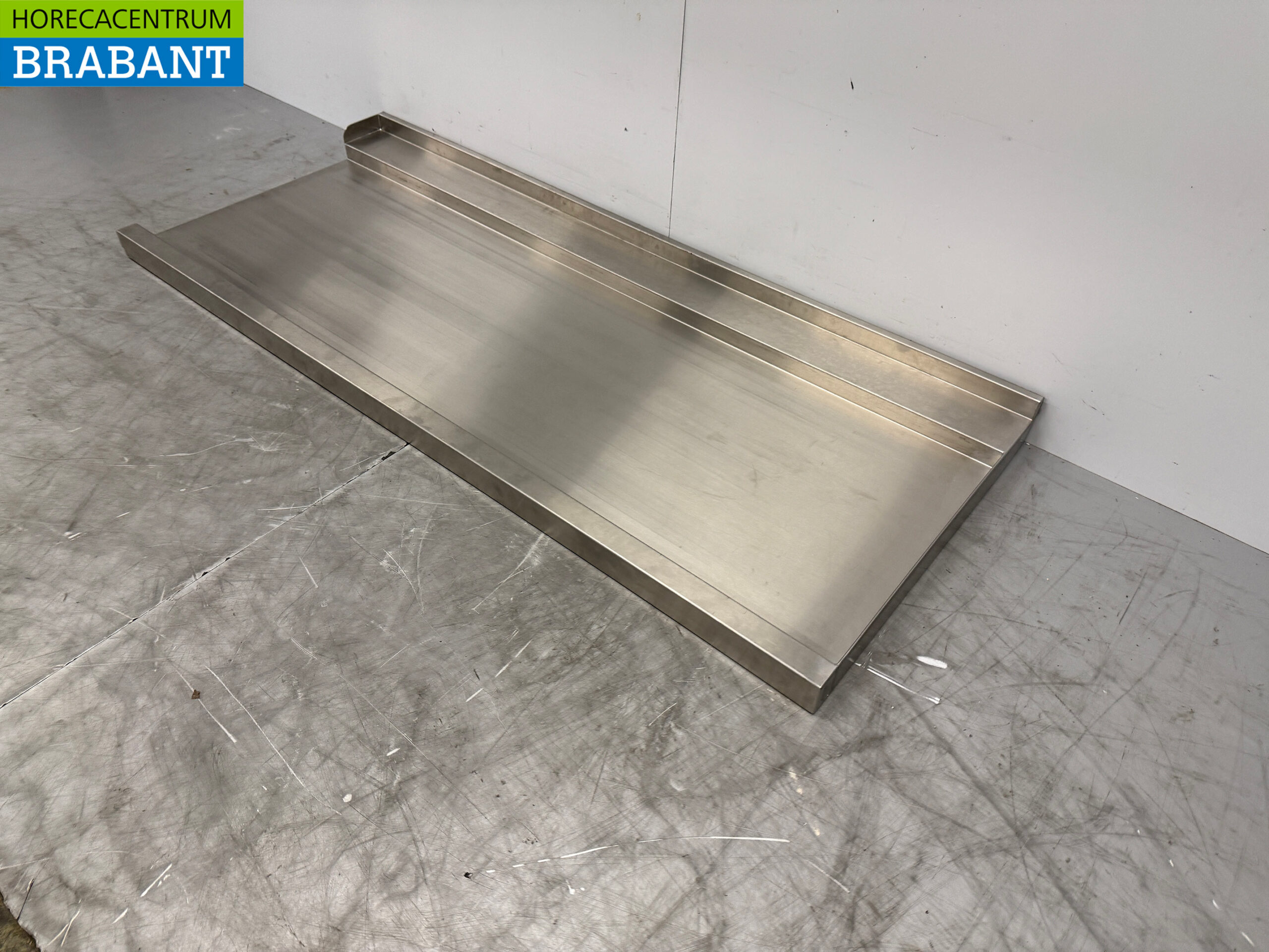 Edelstahl Abtropffläche T.B.V. Schiebegeschirrspüler 170,5 x 71,5 cm Horeca – Bild 2