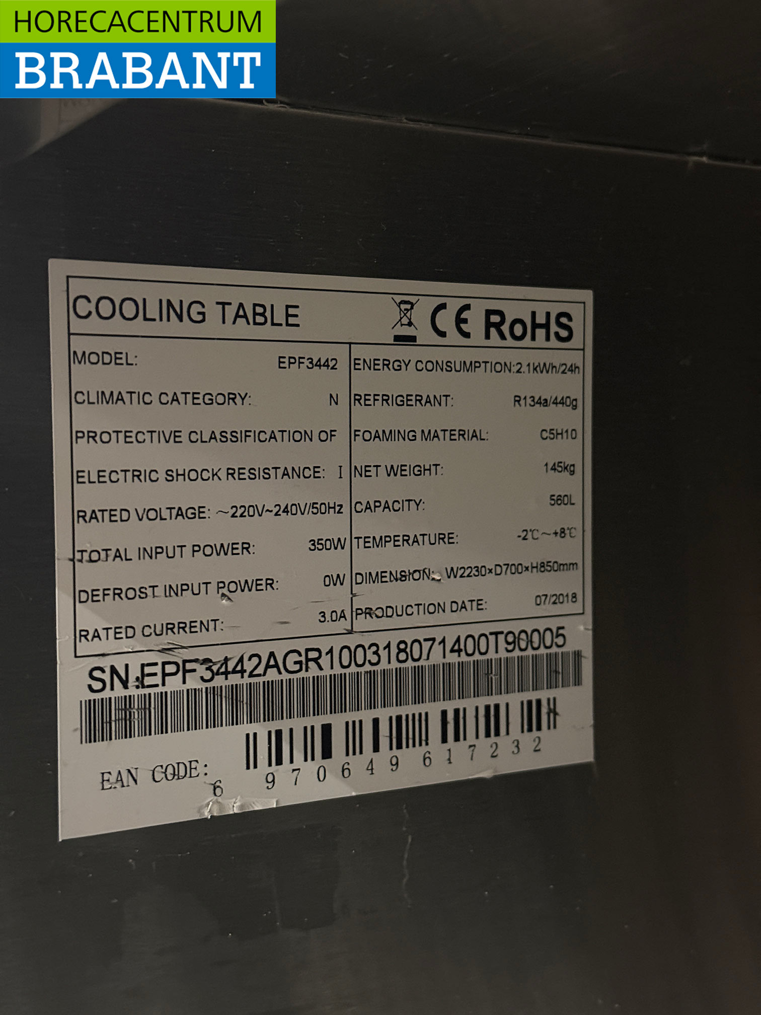 Atosa Kühltheke aus Edelstahl 4 Türen 223 cm 230V Horeca – Bild 5