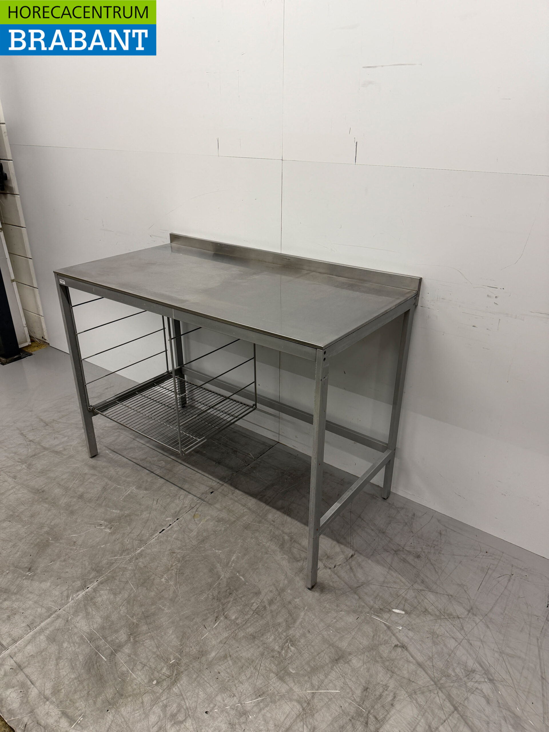 Arbeitstisch aus Edelstahl 126,5 x 64 x 90 cm Catering – Bild 2