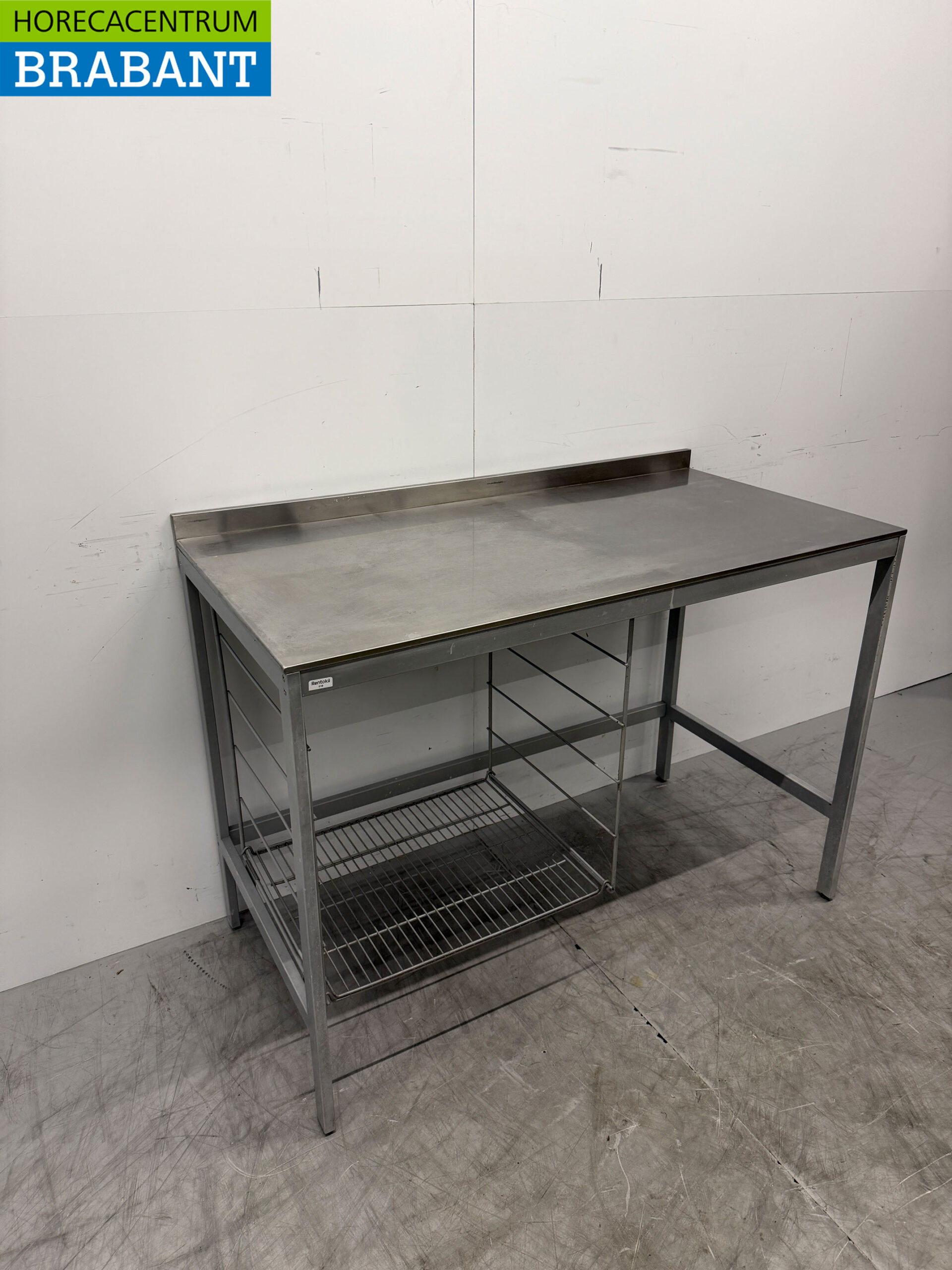 Arbeitstisch aus Edelstahl 126,5 x 64 x 90 cm Catering – Bild 3