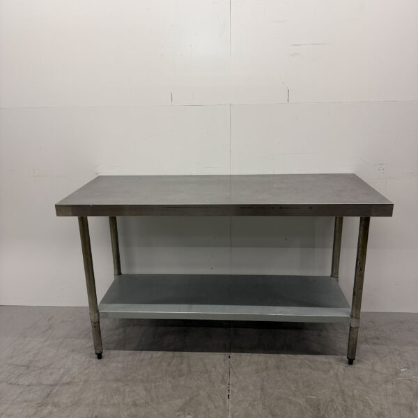 Edelstahl-Arbeitstisch mit Zwischenboden 150 x 60 x 90 cm Catering