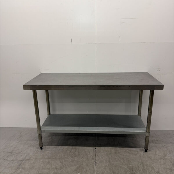 Edelstahl-Arbeitstisch mit Zwischenboden 150 x 60 x 90 cm Catering