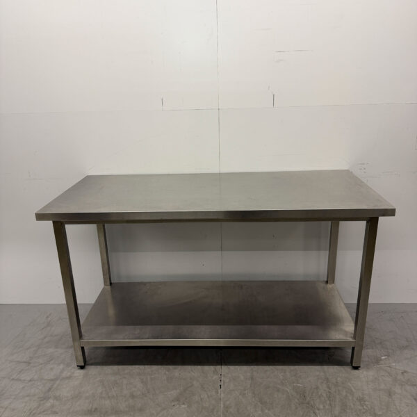 Edelstahl-Arbeitstisch mit Zwischenboden 160 x 70 x 92 cm Catering
