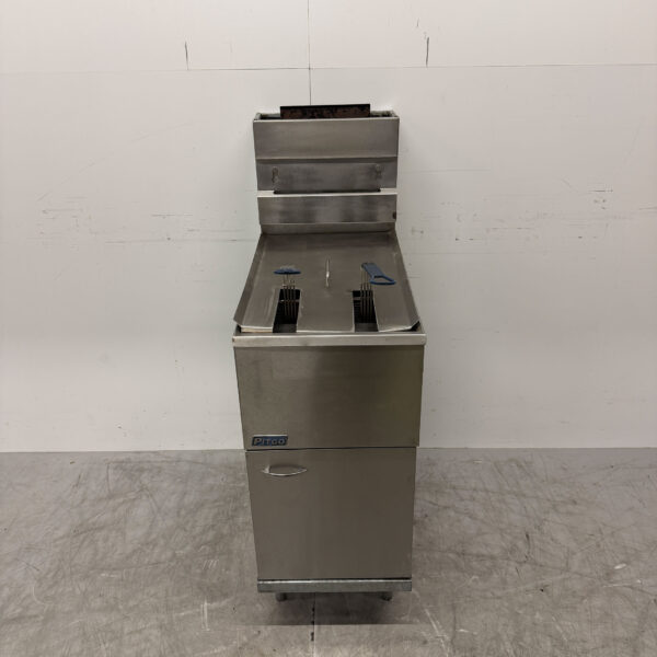 Edelstahl Pitco Friteuse 18 Liter GAS Catering