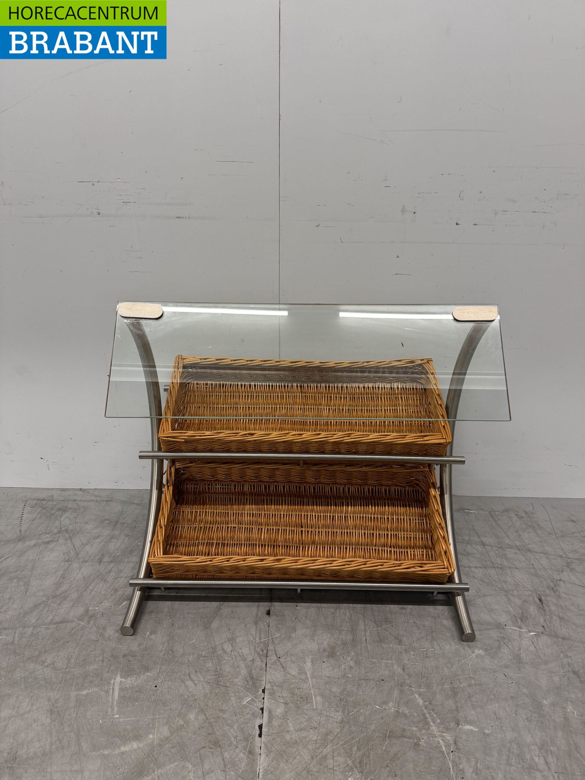 Edelstahl Brotkorb Etagere 2 Körbe Buffet Catering