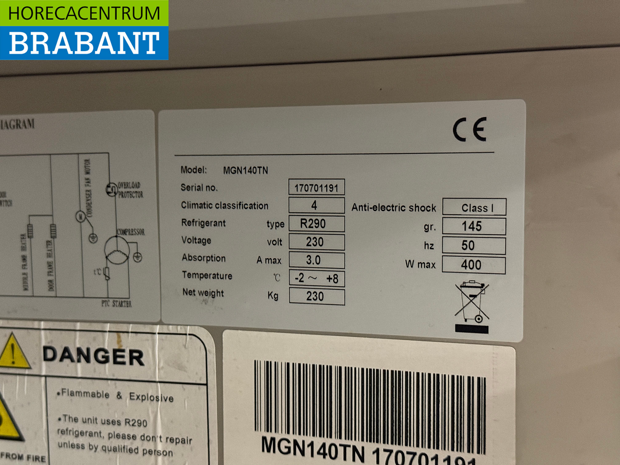 Edelstahl Maxxfrost Doppeltür-Kühlschrank 1400 Liter 230V Horeca – Bild 5