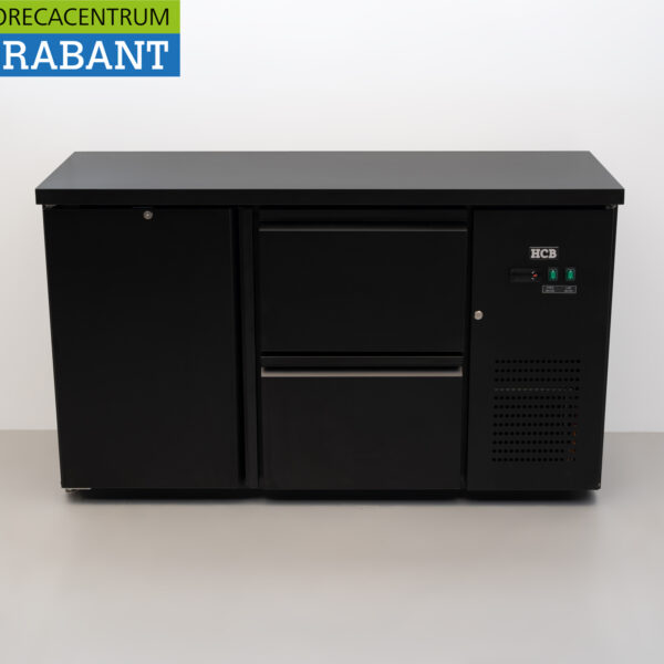 HCB Backbar Bar Cooler 1 Tür und 2 Schubladen 280 Liter 146,5 cm 230V Horeca