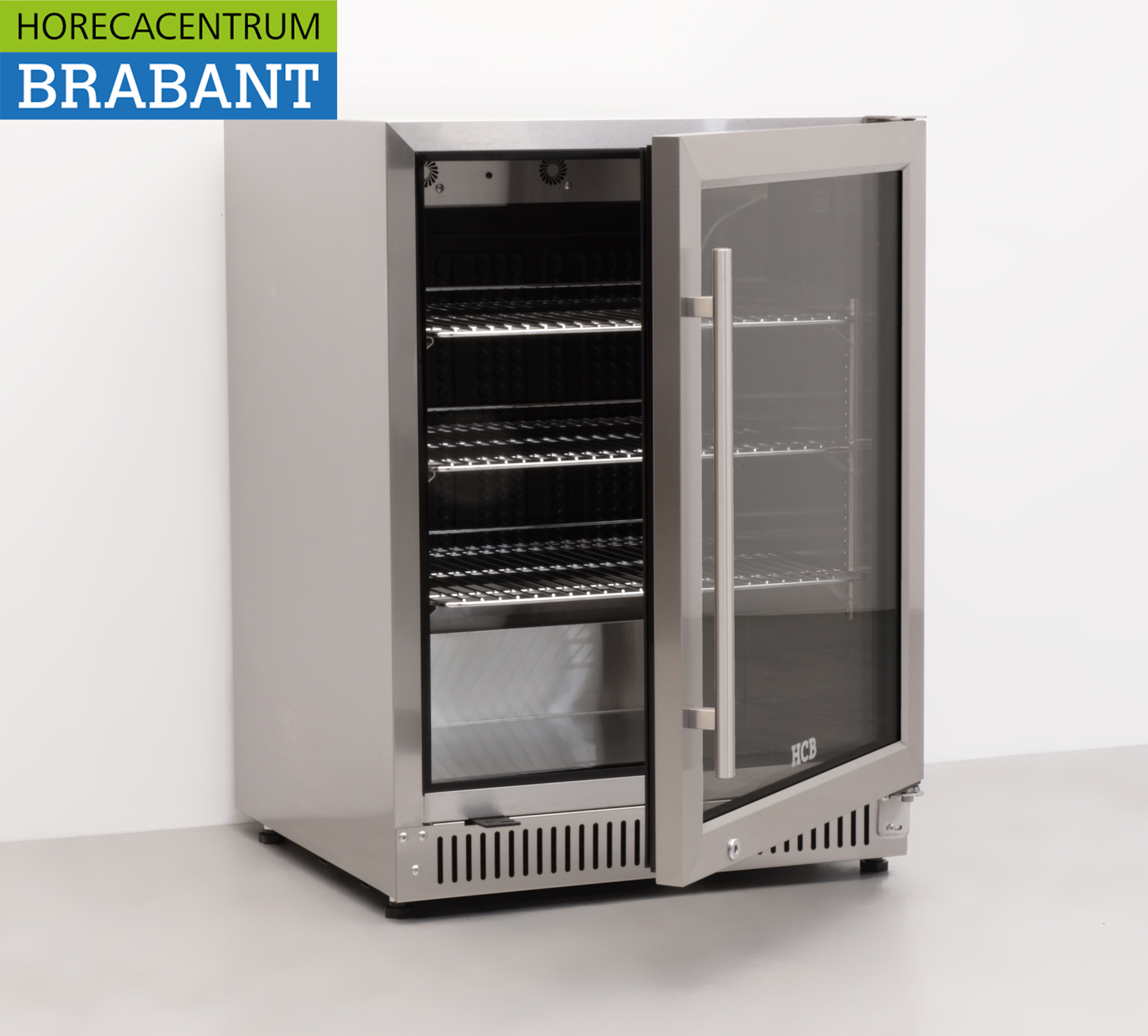 Edelstahl Outdoor Backbar Bar Cooler Glas Flügeltüren 150 Liter 59,5 cm 230V Horeca – Bild 4