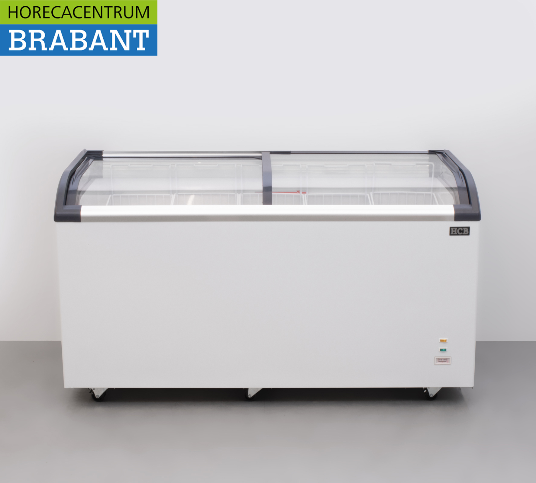 HCB Shop Gefrierschrank Gefrierschrank mit Glasschiebedeckel 455 Liter 230V Horeca