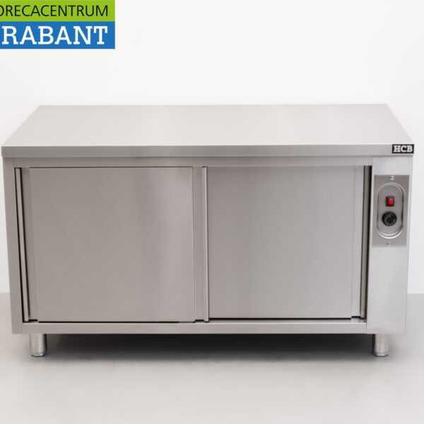 Edelstahl Schrank Wärmeschrank 2 Schiebetüren Premium-line 140 cm Horeca