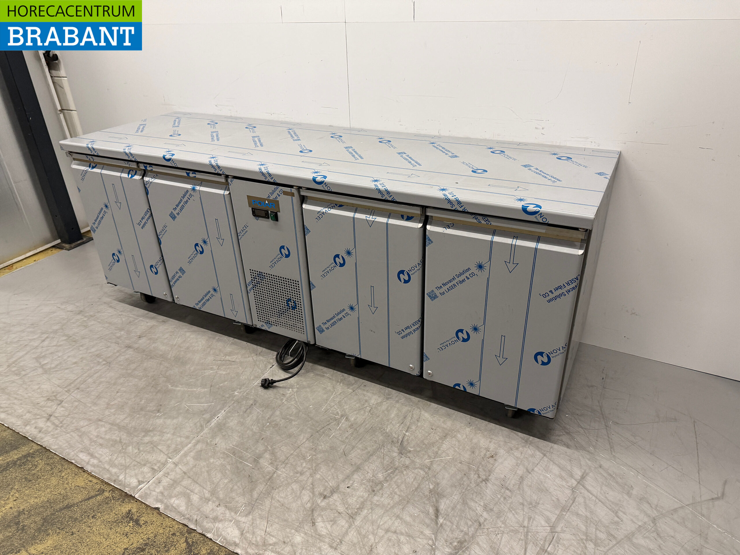 Edelstahl Polar Mobile Gefriertruhe Werkbank 4 Türen 227,5 cm 230V Horeca – Bild 2