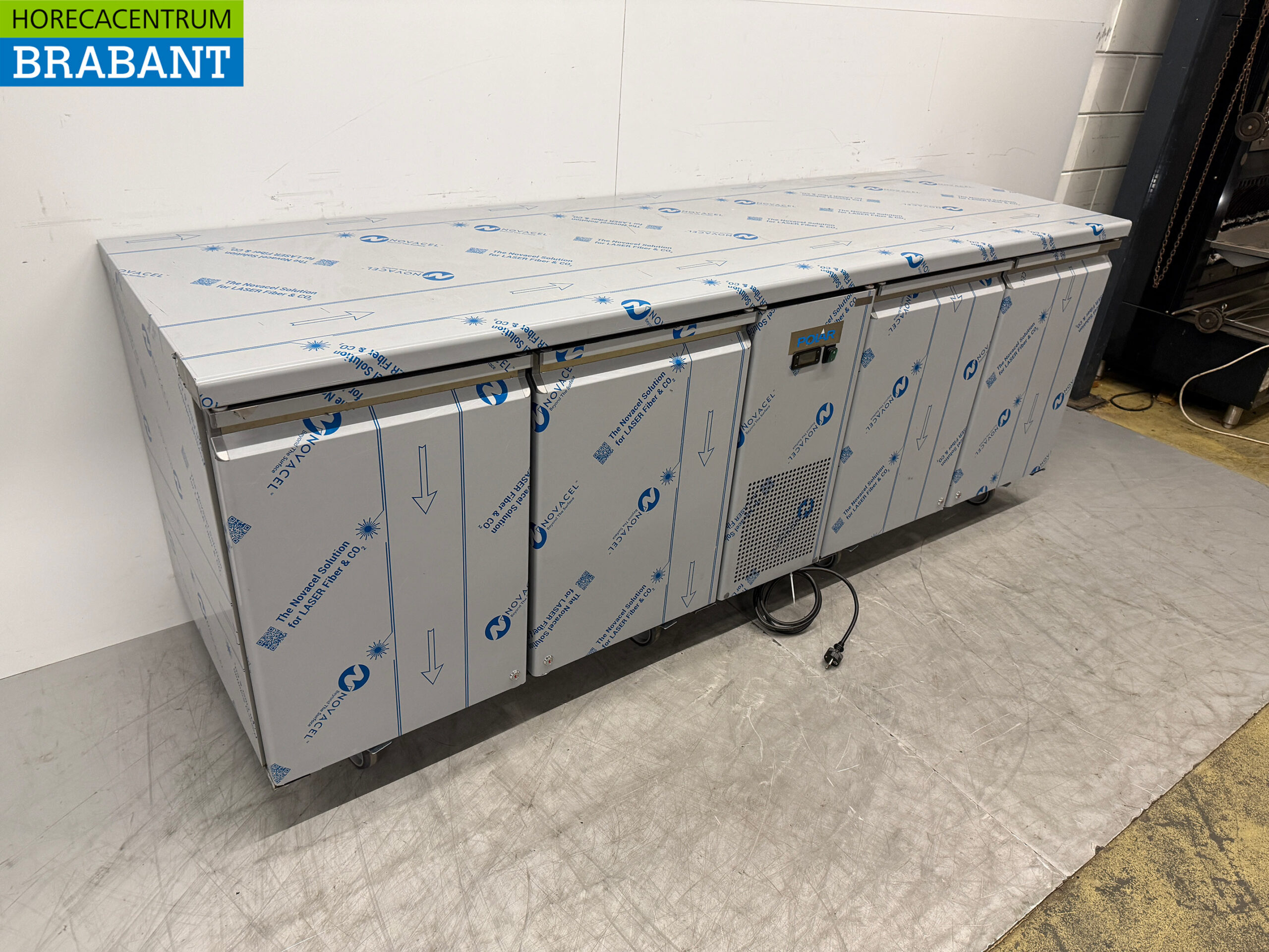 Edelstahl Polar Mobile Gefriertruhe Werkbank 4 Türen 227,5 cm 230V Horeca – Bild 3