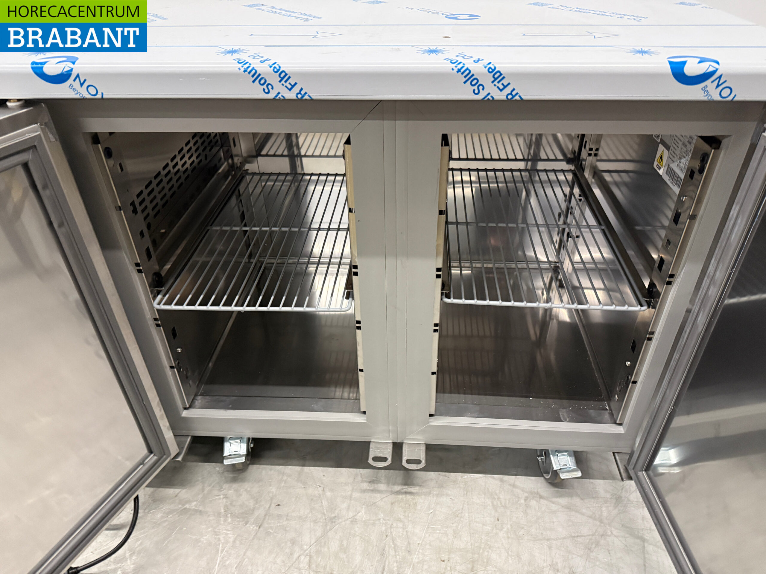 Edelstahl Polar Mobile Gefriertruhe Werkbank 4 Türen 227,5 cm 230V Horeca – Bild 5