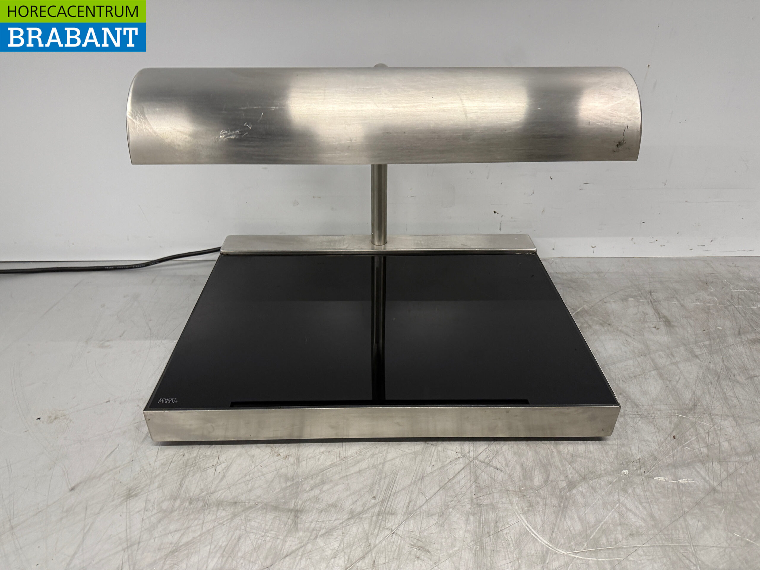 Edelstahl Cullion Heizplatte Heizplatte mit Wärmelampe 60,5 cm 230V Horeca