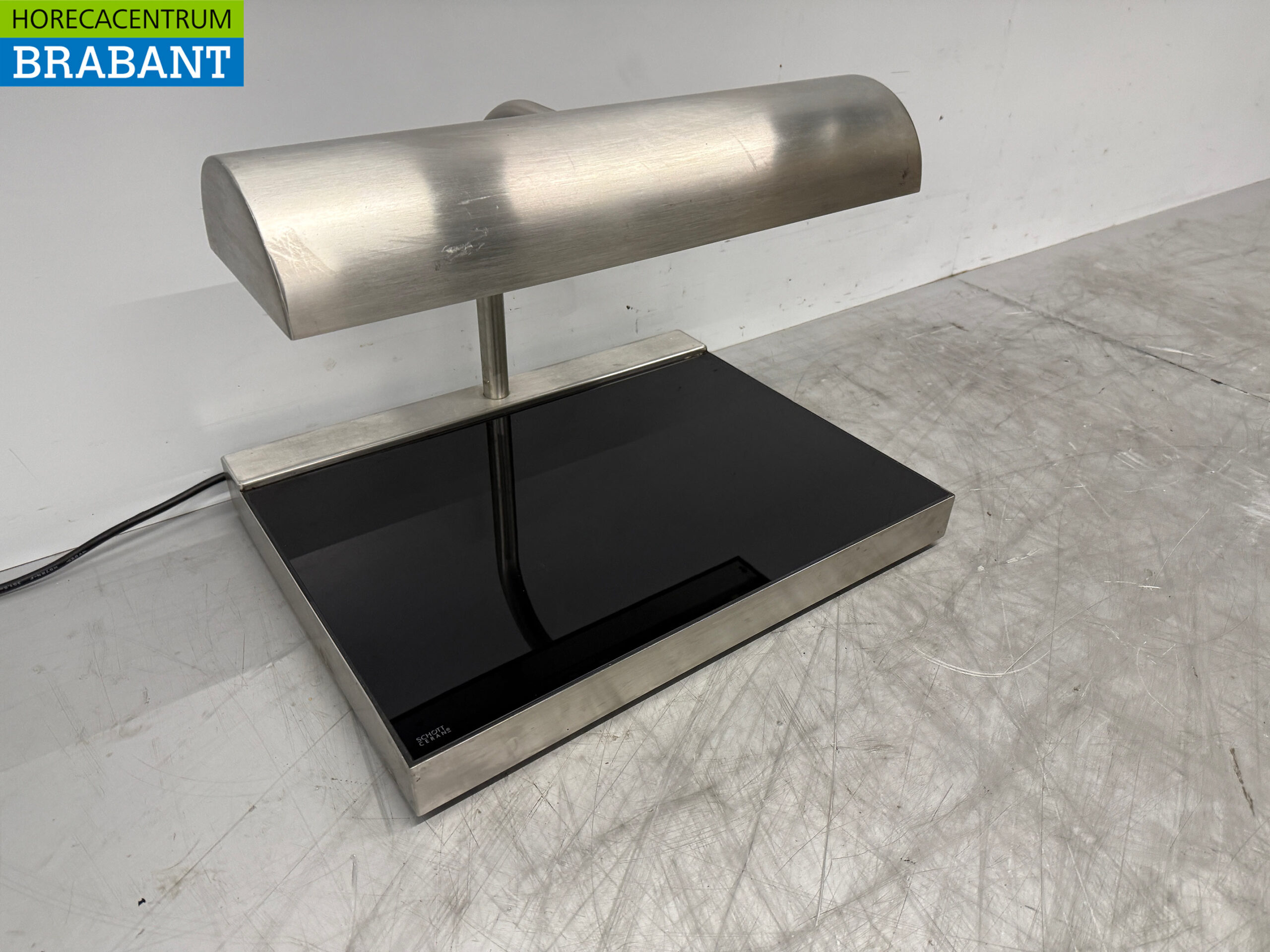 Edelstahl Cullion Heizplatte Heizplatte mit Wärmelampe 60,5 cm 230V Horeca – Bild 3