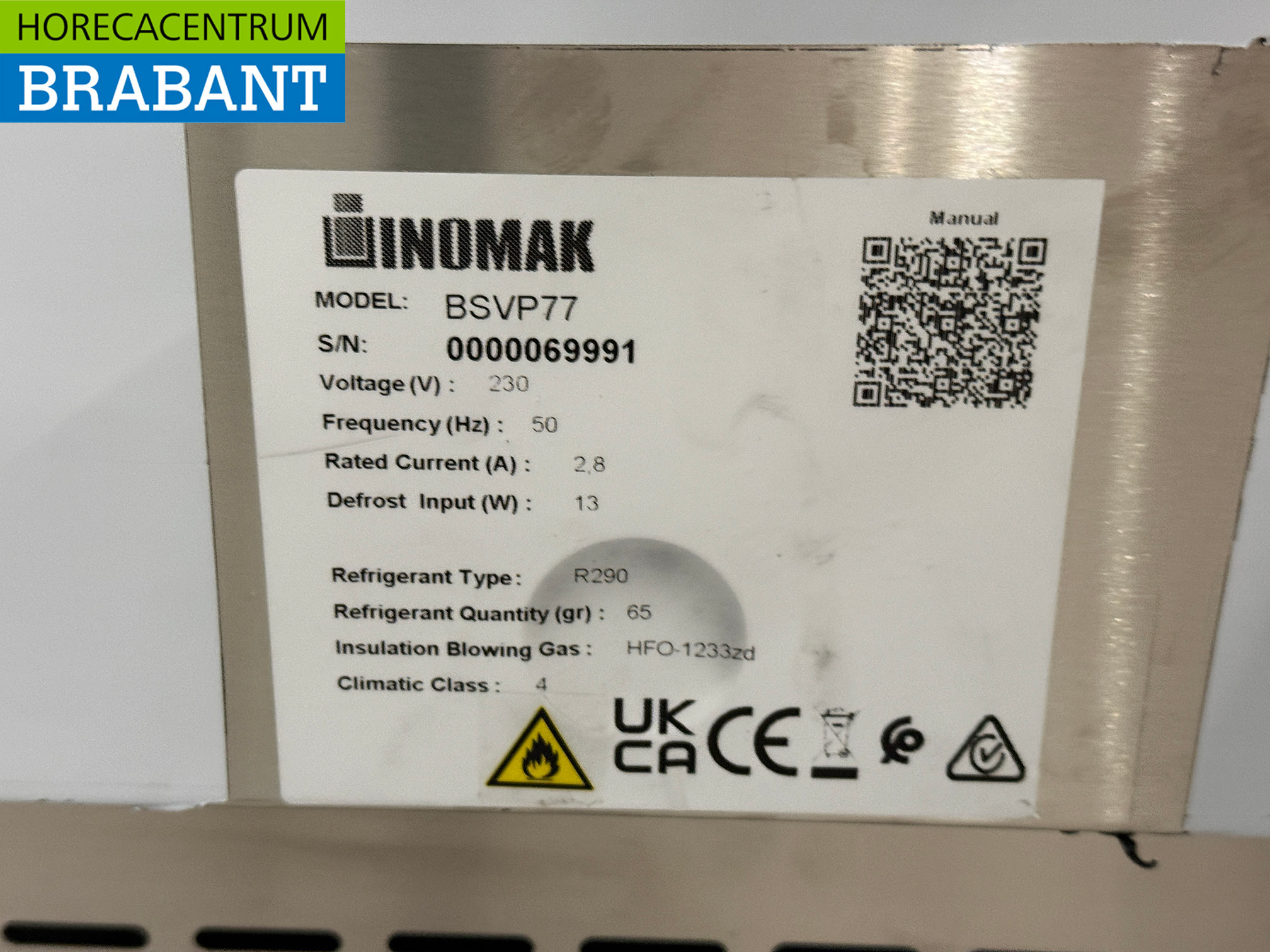 Edelstahl Inomak Saladette 2 Türen 108 cm 230V Horeca – Bild 6