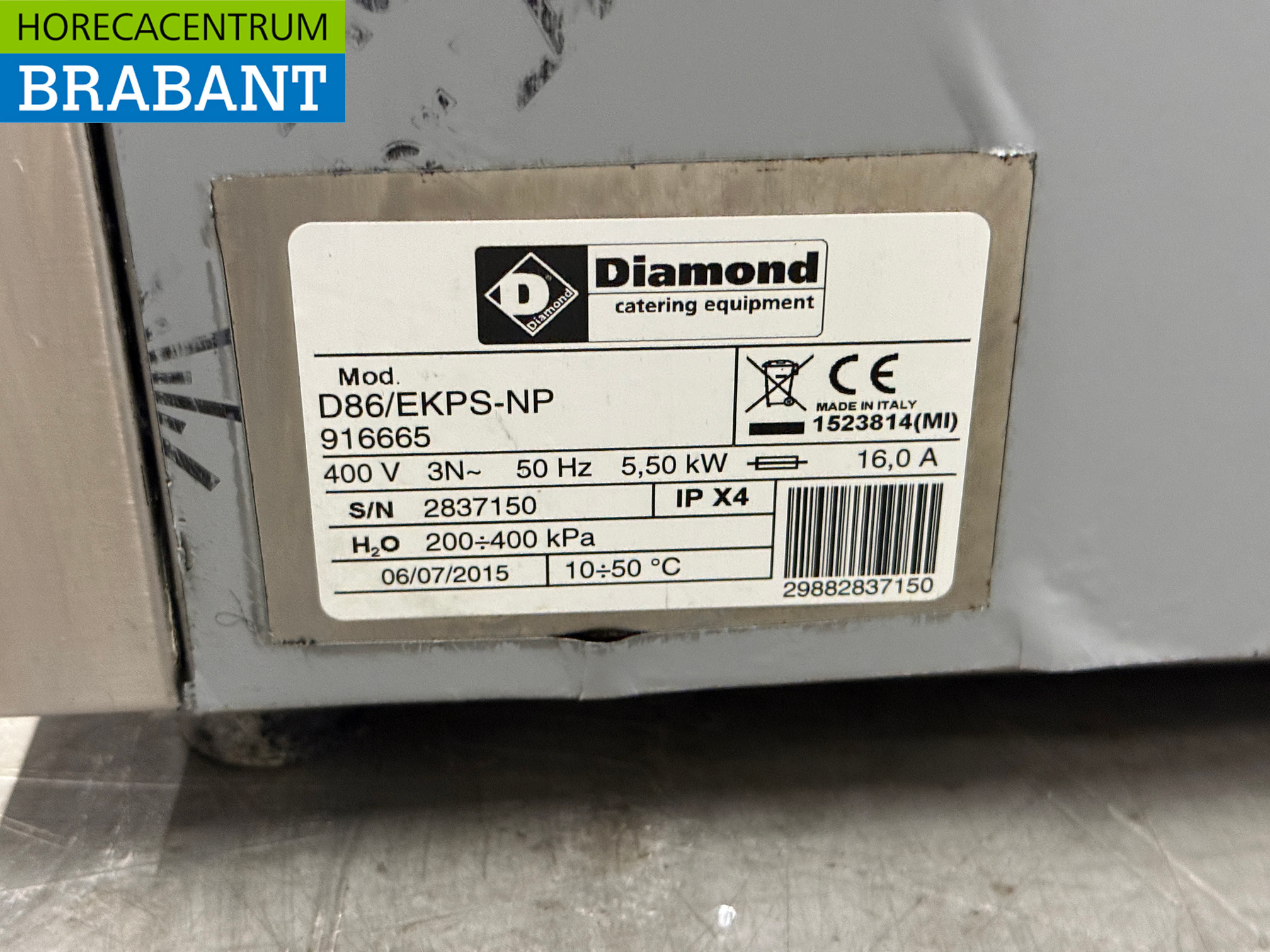 Edelstahl Diamond Geschirrspüler mit Ablaufpumpe 400V Horeca – Bild 6