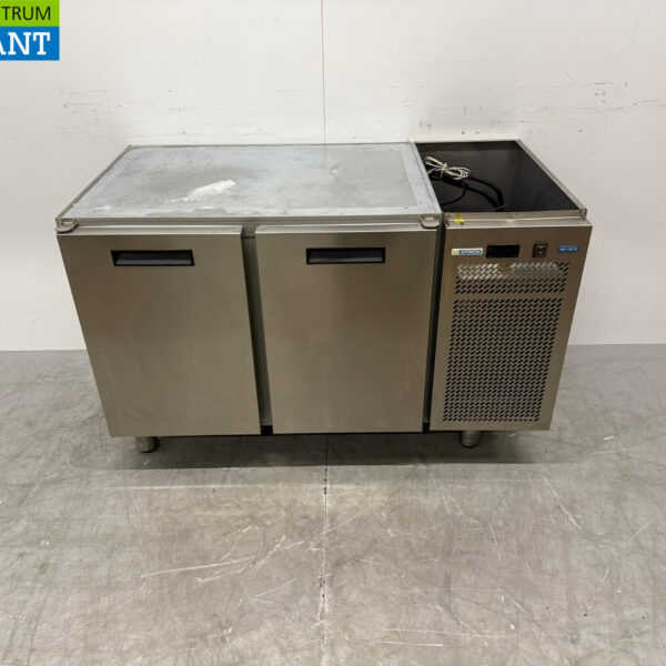 Edelstahl Afinox Gefrierschrank Werkbank 2 Türen 126,5 cm 230V Horeca
