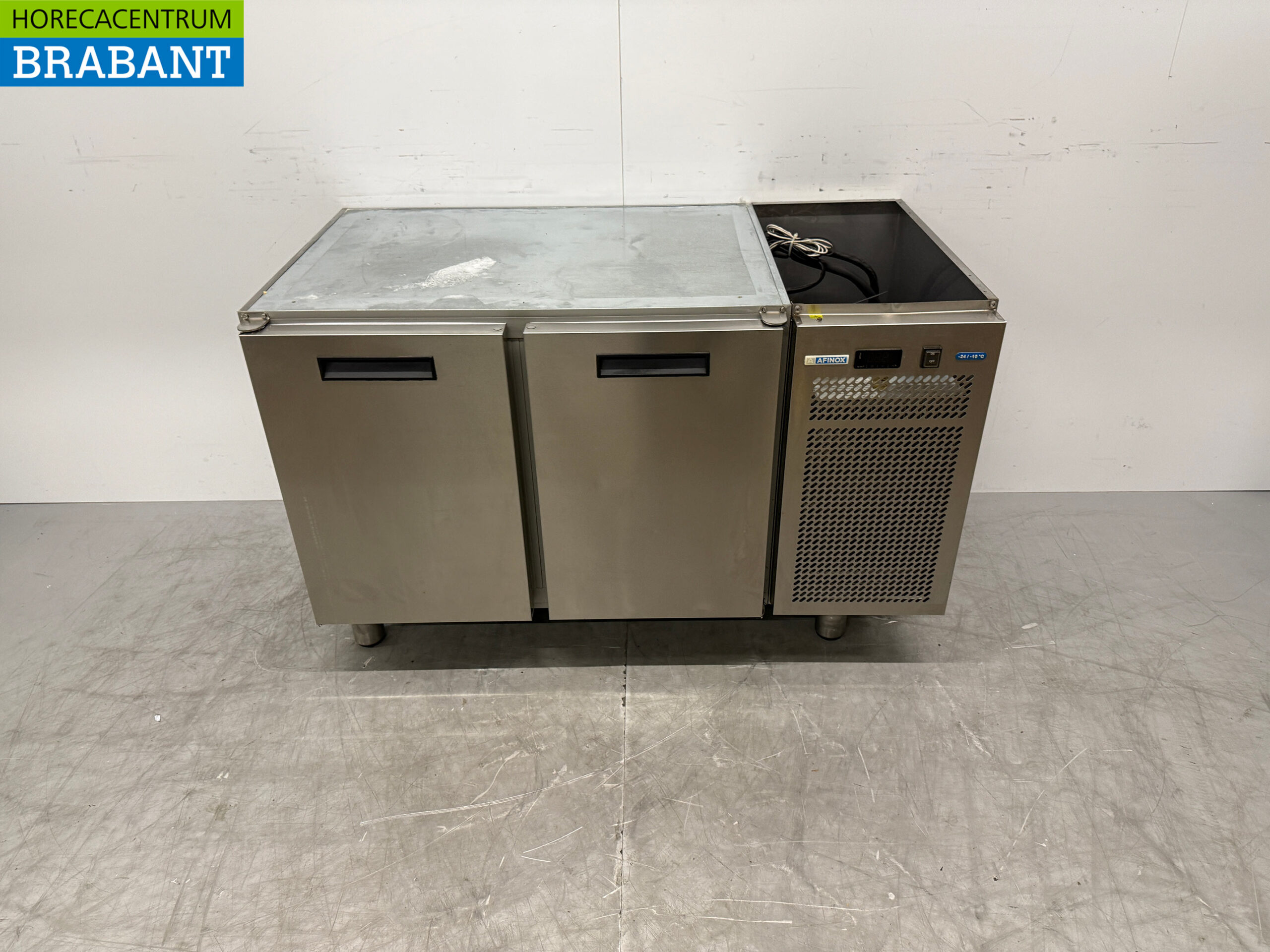 Edelstahl Afinox Gefrierschrank Werkbank 2 Türen 126,5 cm 230V Horeca