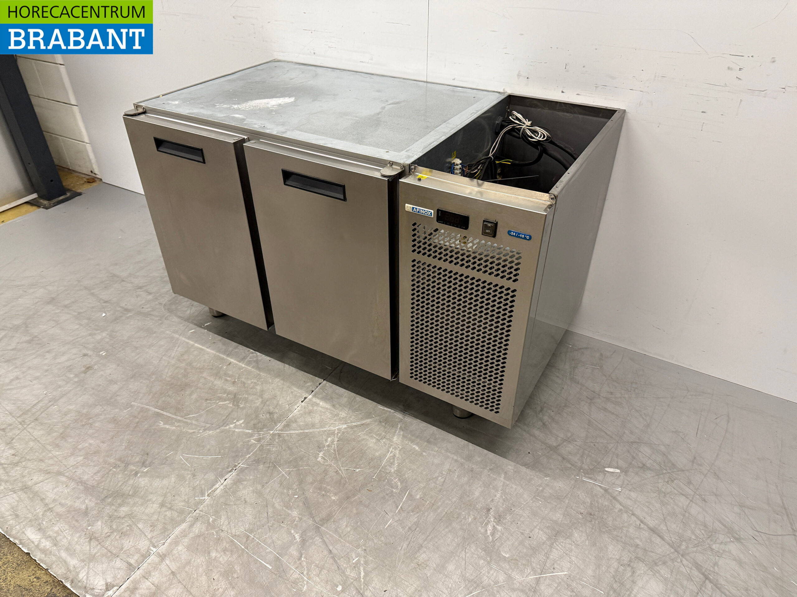 Edelstahl Afinox Gefrierschrank Werkbank 2 Türen 126,5 cm 230V Horeca – Bild 2