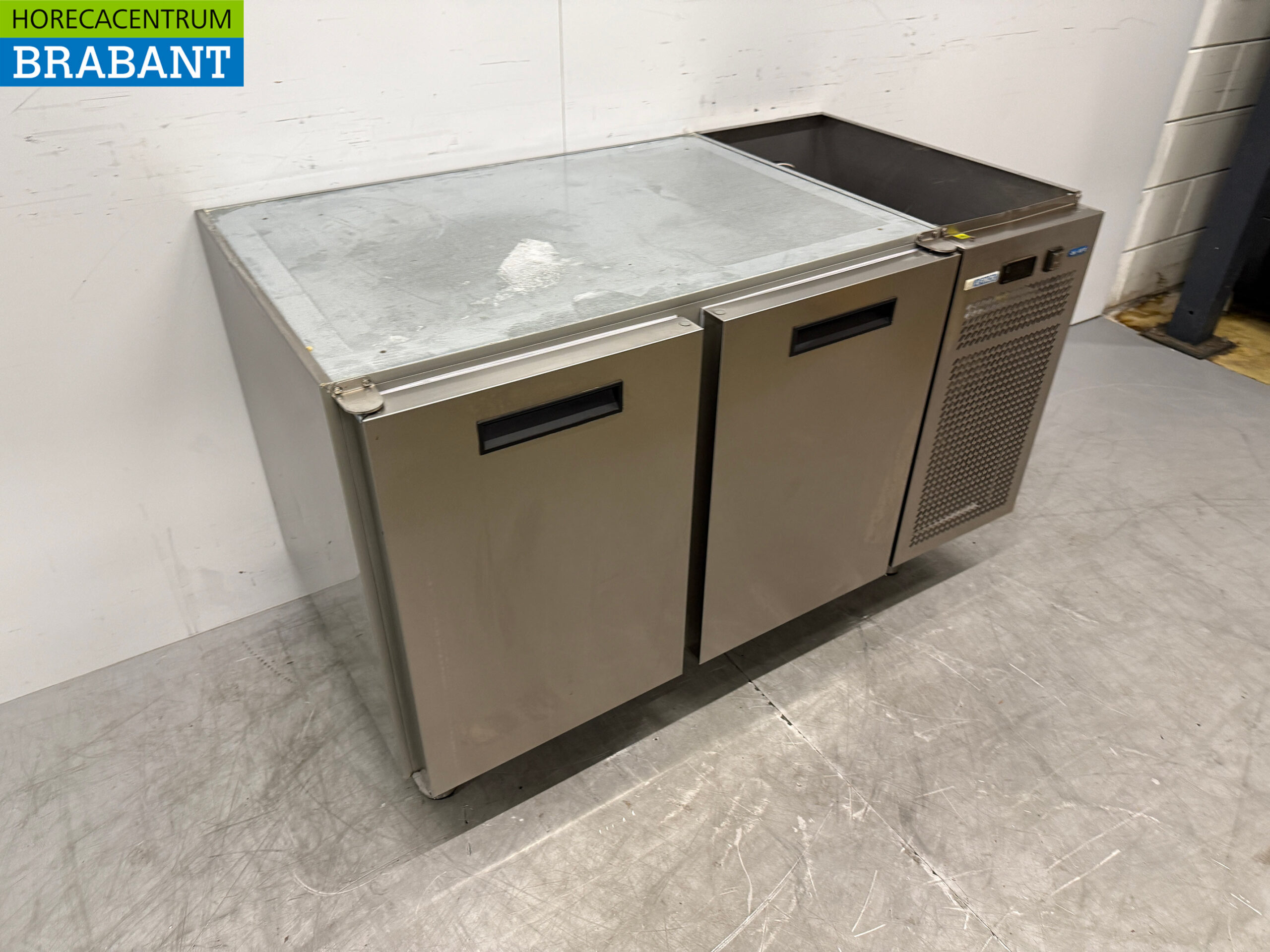 Edelstahl Afinox Gefrierschrank Werkbank 2 Türen 126,5 cm 230V Horeca – Bild 3