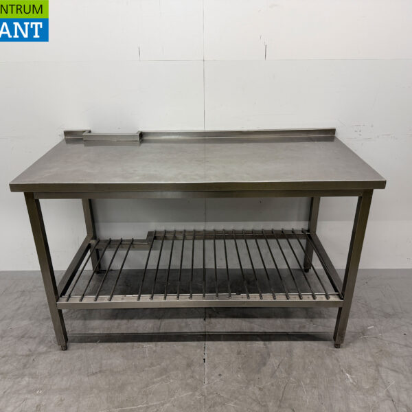 Edelstahl-Arbeitstisch mit Zwischenboden 150 x 70 x 90 cm Catering