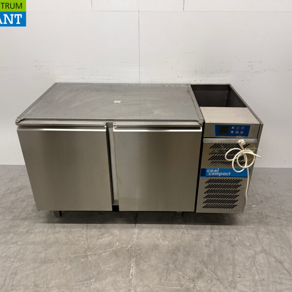 Edelstahl Cool Compact Kühlvitrine 2 Türen 139,5 cm 230V Horeca