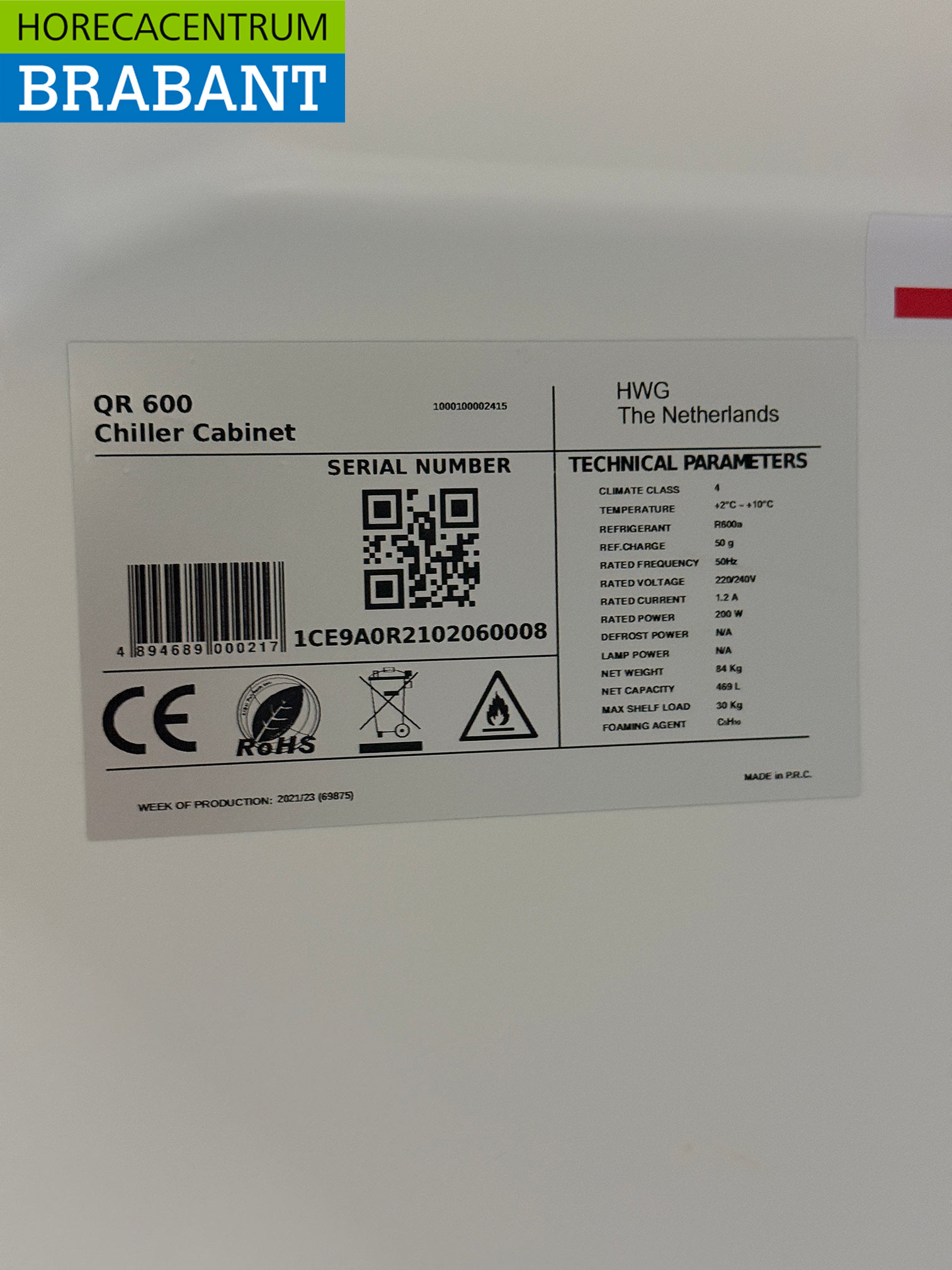 HWG Kühlung 469 Liter 230V Horeca – Bild 5