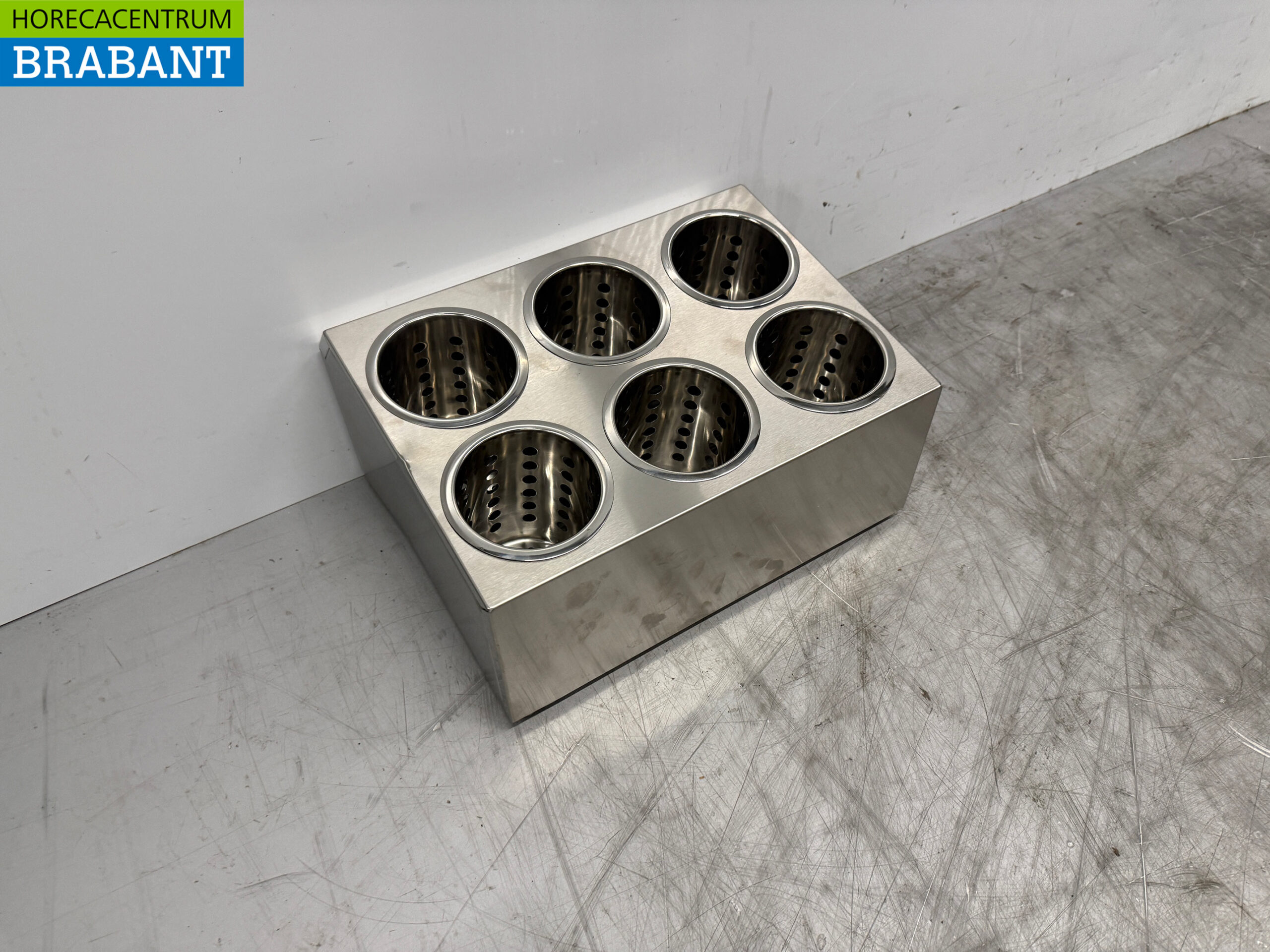 Edelstahl-Besteckkasten Besteckspender, inklusive sechs Edelstahlbechern Catering – Bild 3
