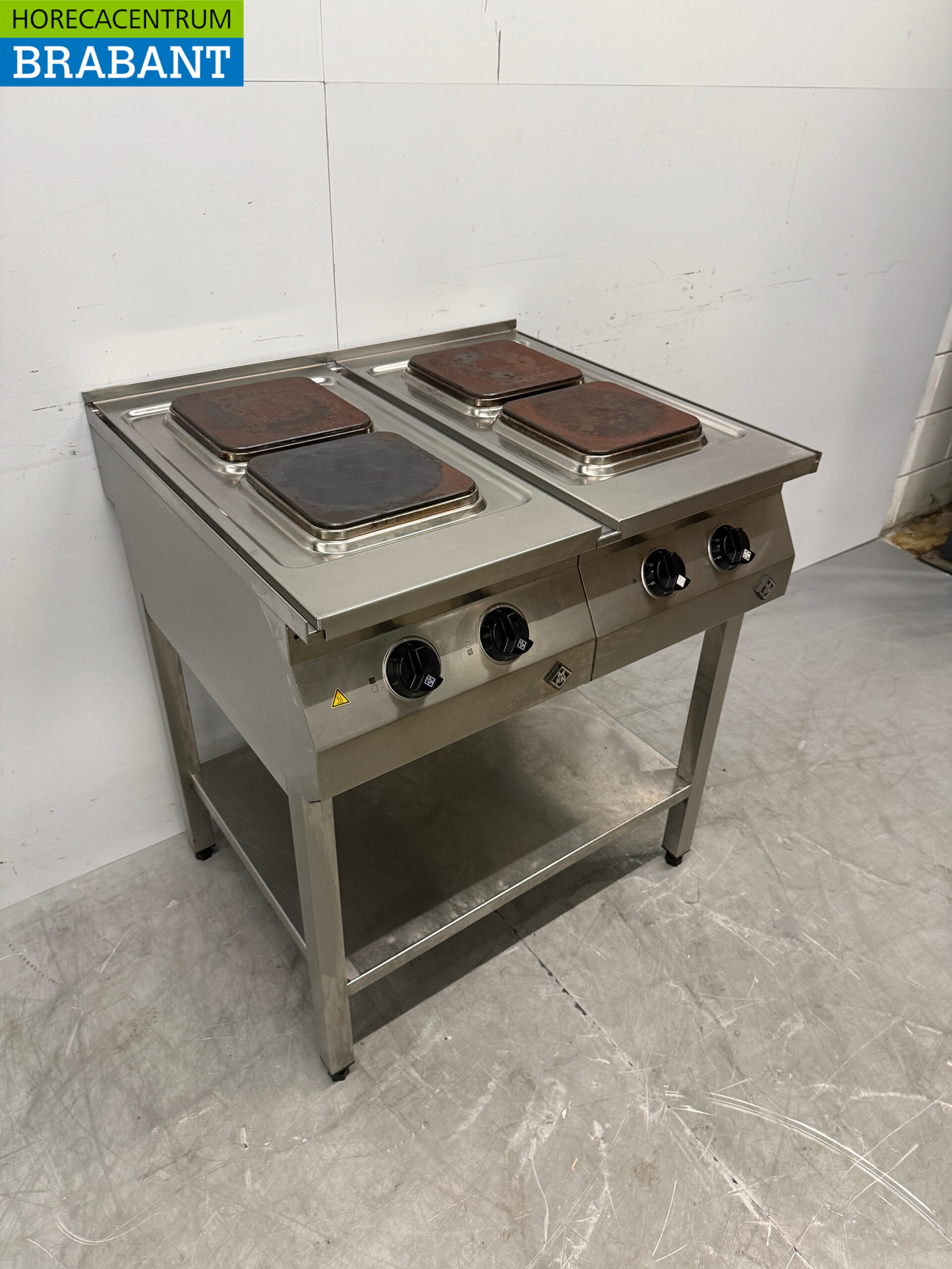 MKN 4-Flammen-Elektroherd aus Edelstahl 2 x 400V 80 cm Horeca – Bild 3